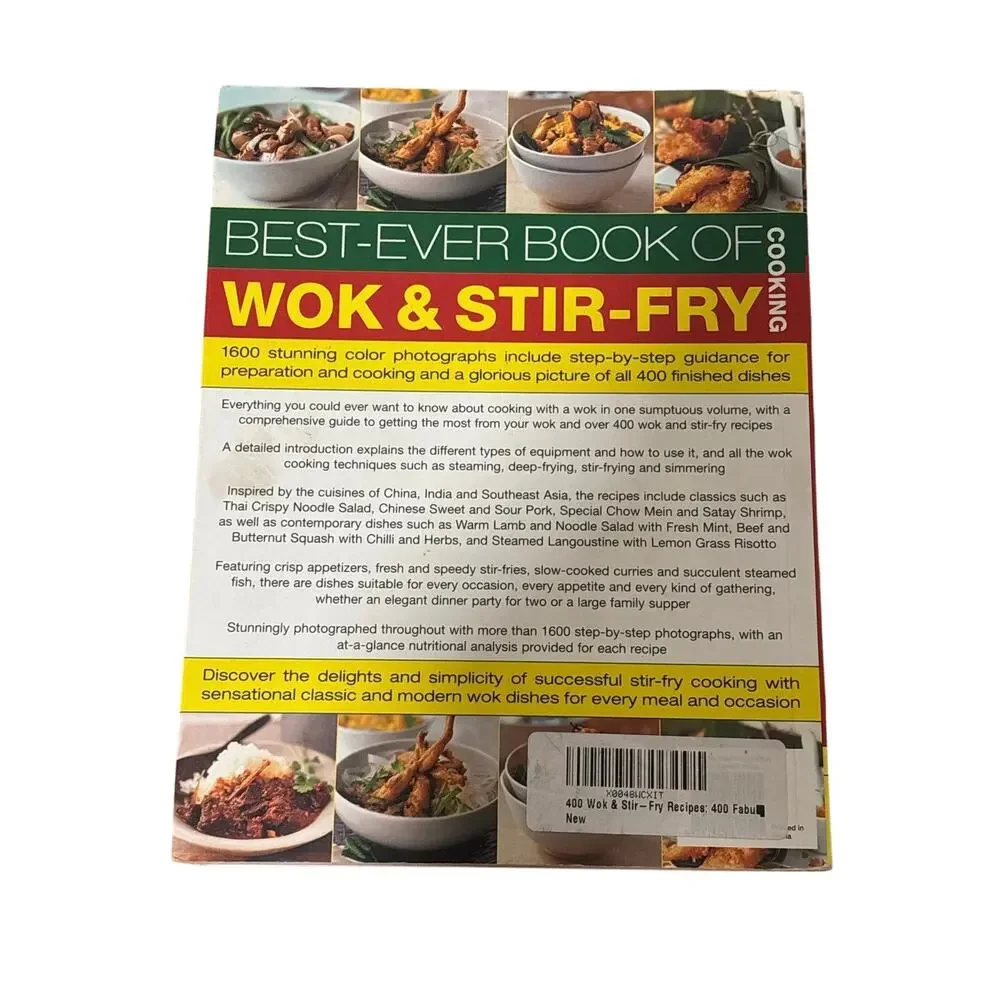 Best-Ever Book of Wok & Stir-Fry Jenni Fleetwood 400 Recipes Cooking Cookbook HC